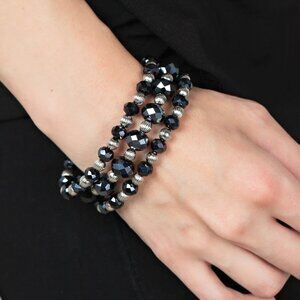 Paparazzi Jewelry Accessories - Eiffel Tower Tryst - Blue Bracelet - Vintage